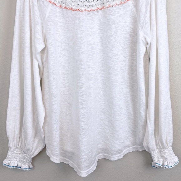 FREE PEOPLE Ivory Siesta Fiesta Ivory Top Medium - Picture 12 of 16